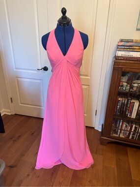 Landau Pink Halter Maxi Dress